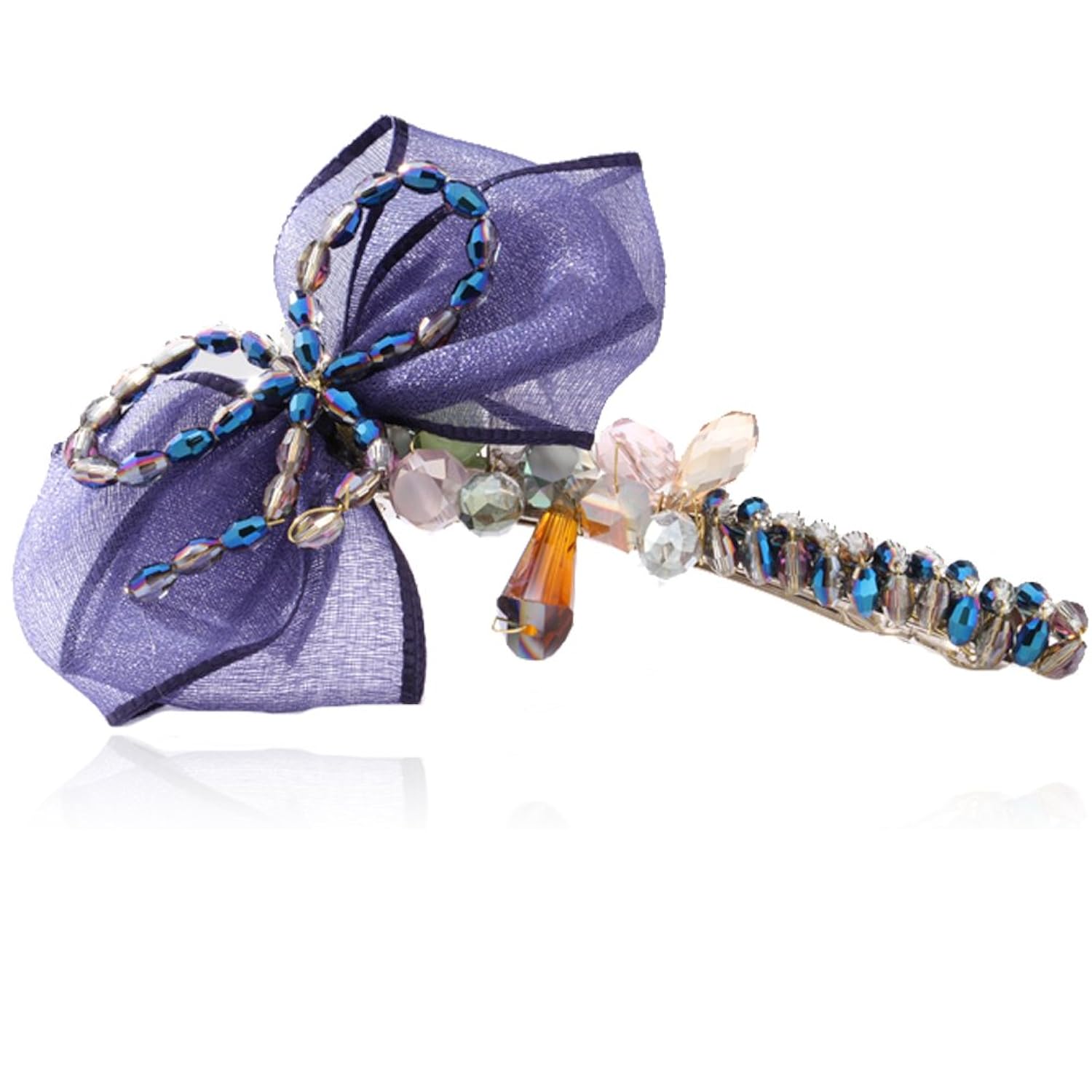 digabi 帝家比 头饰发饰 甜美可爱小女人韩国时尚高档纱绸小蜻蜓水晶